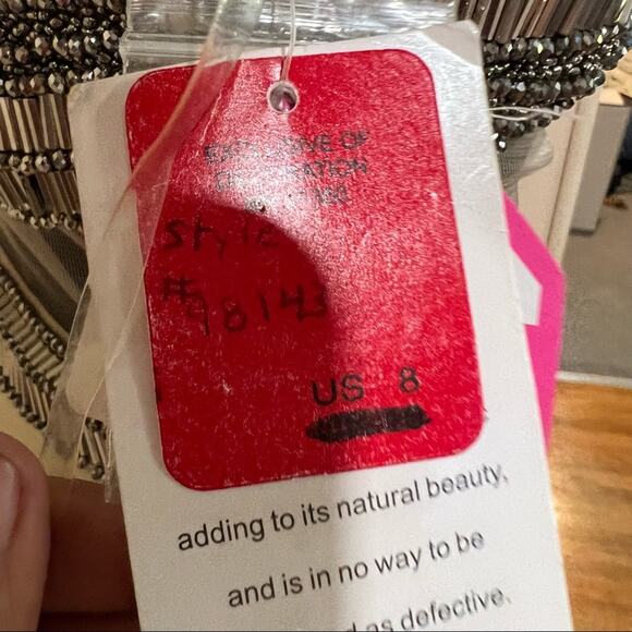 NWT NEW Paparazzi by Madeline Gardner 98143 beaded high neck jersey prom dress - Picture 7 of 9